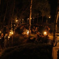 Zeremonie am Katzenstein im Erzgebirge