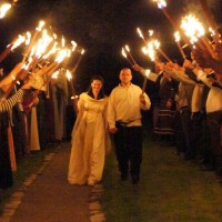 Flammenspalier
